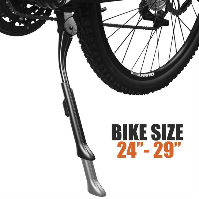 Adjustable Bicycle Kickstand with Concealed Spring-Loaded Latch, for 24-29 Inch Bike Kickstand
